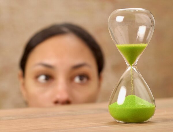 woman obsessing over timing
