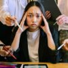Bible verses for anxiety and stress thumbnail (woman overwhelmed by work)