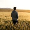 Single Christian alone in field encouraged by his advantages