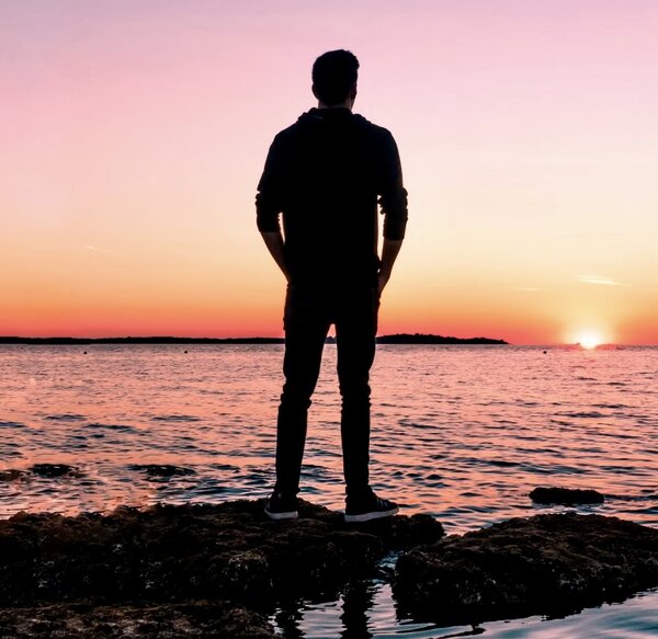Person looking towards a future of opportunities