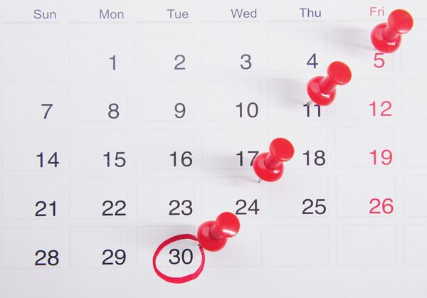 Using a calendar to sustain changes
